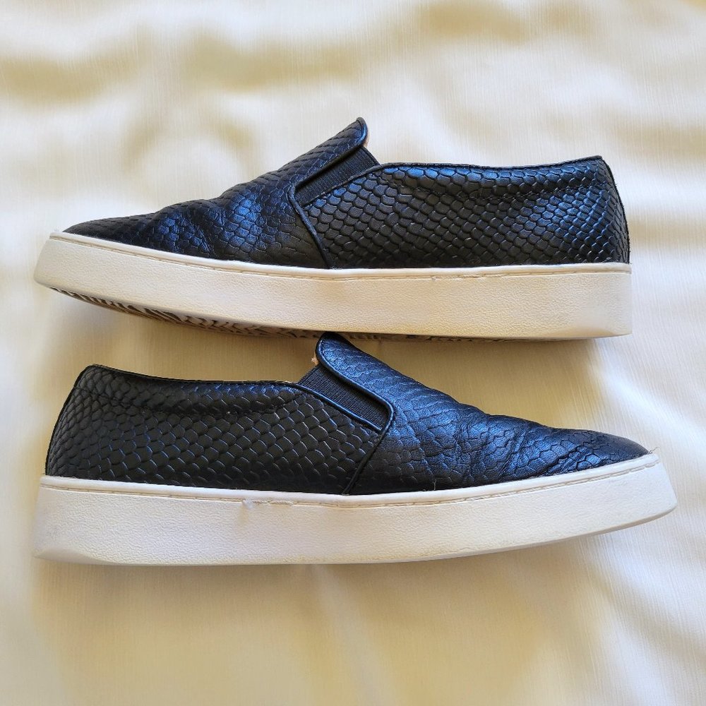 Vionic Midi Snake Embossed Leather Sneaker